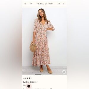 Petal & Pup Kelda floral dress size large